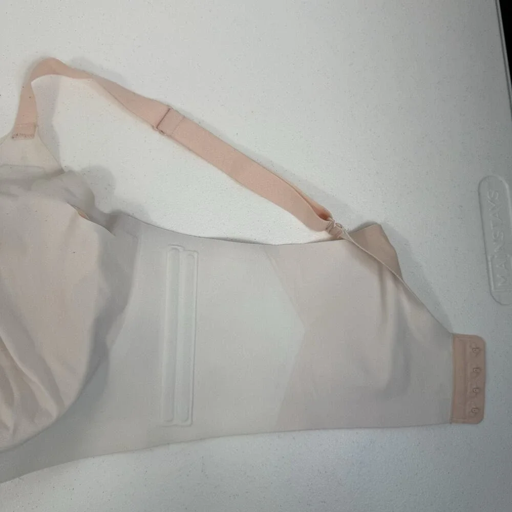 Honeylove 2X Bra Crossover Wireless Full Coverage Petal Pink Padded Back Closure